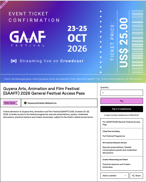 GAAFF 2026 General Festival Access Pass